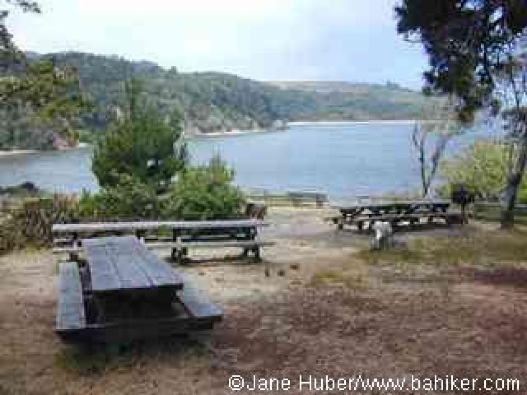 The picnic area near Hearts Desire Beach