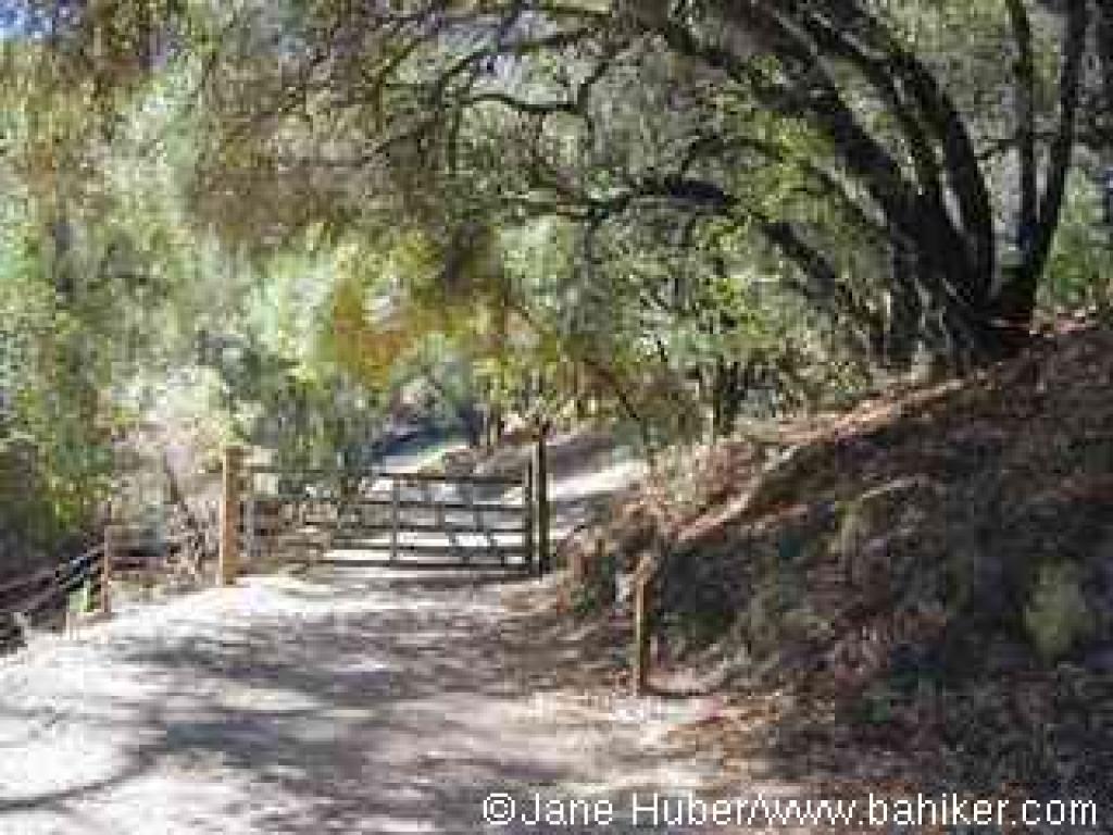 Gate on an ascending fire road