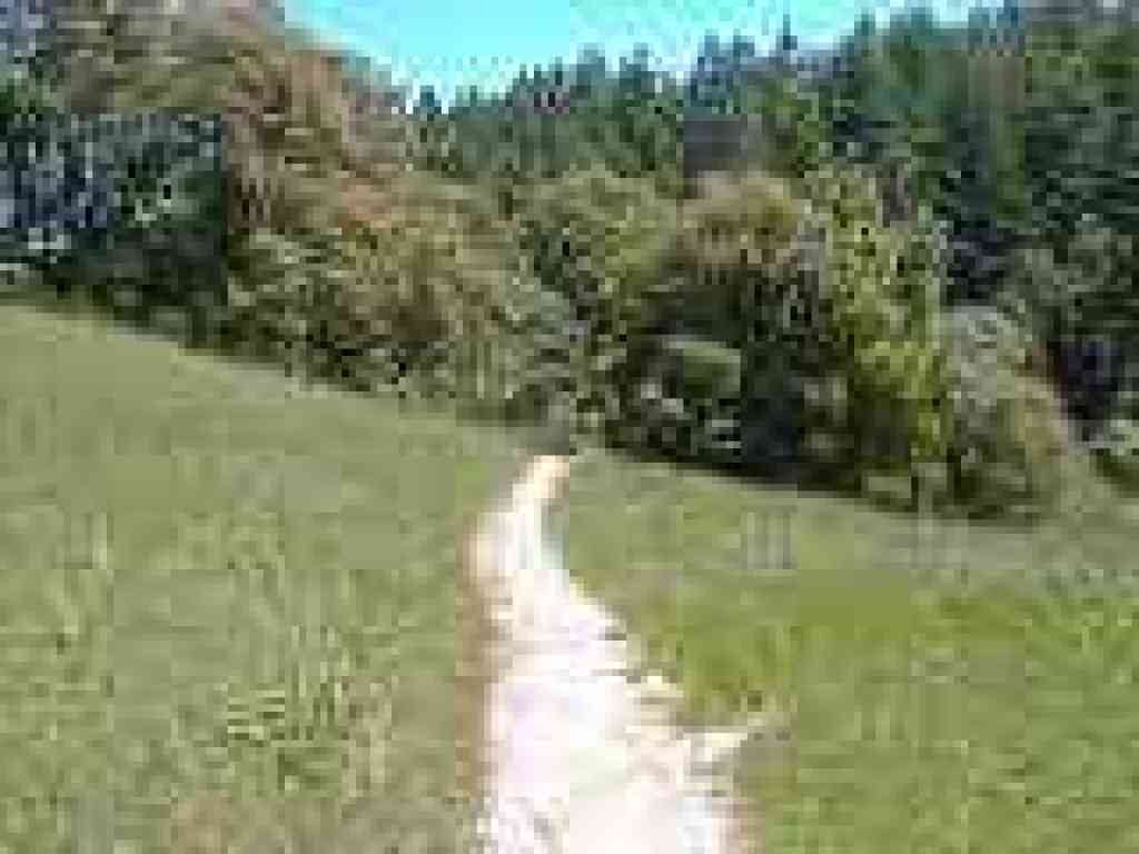 Crossing a grassy hill