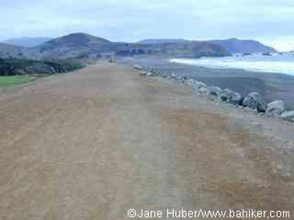 Trail along the beach